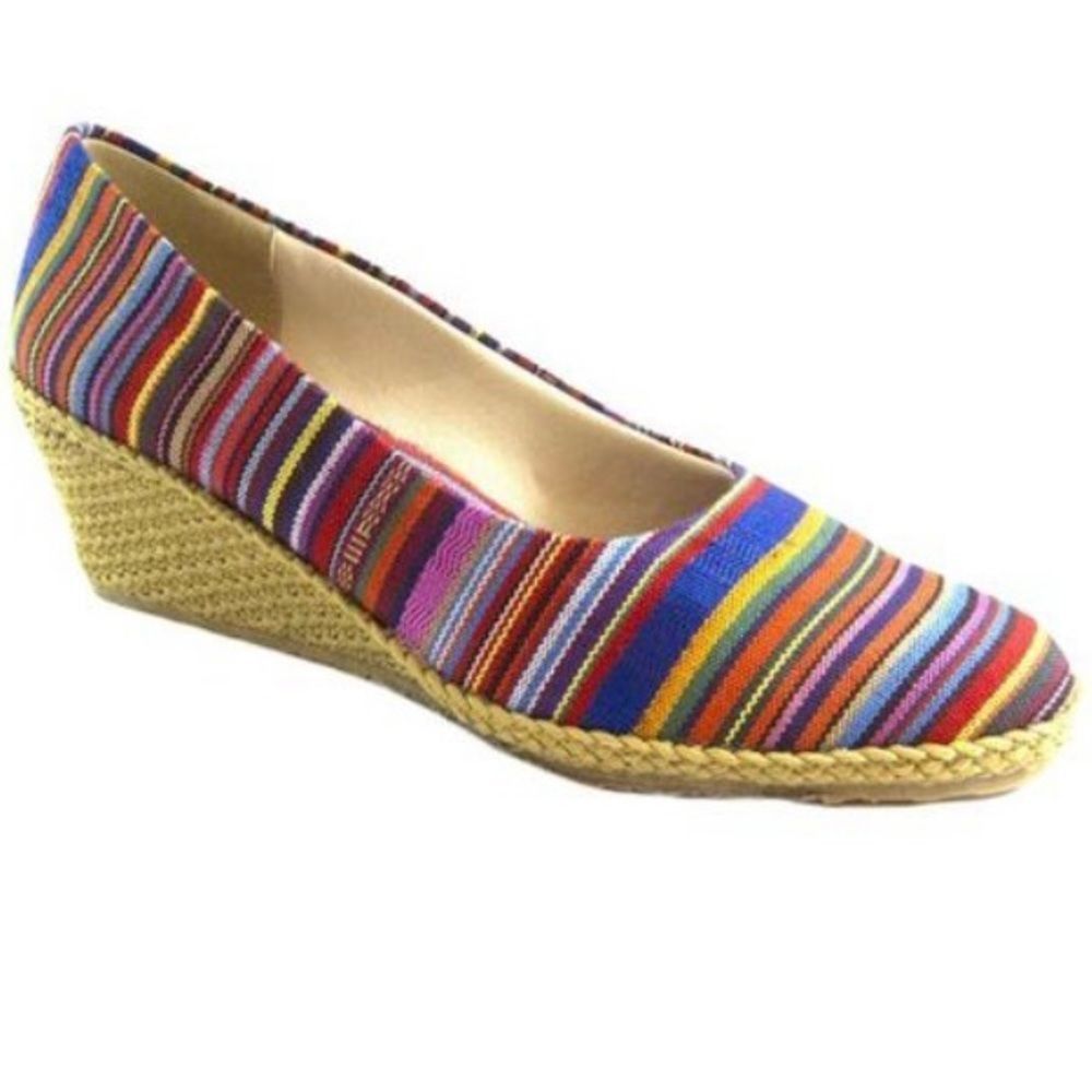 Beacon Newport Rainbow Guatemalan Stripped Canvas Espadrilles